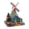 Typisch Hollands Regalmühle - Grau 16 cm in transparenter Geschenkverpackung
