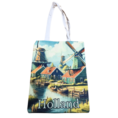 Typisch Hollands Cotton bag Holland - Mill landscape