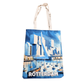 Typisch Hollands Tas katoen  Rotterdam - Blauw Wit