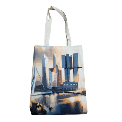 Typisch Hollands Baumwolltasche Rotterdam – Vollfarbig