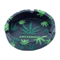 Typisch Hollands Asbak Amsterdam -Cannabis  in reliëf-design 10cm
