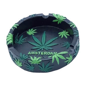 TTD Gifts Aschenbecher Amsterdam -Cannabis im Reliefdesign 10cm