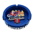 TTD Gifts Aschenbecher Amsterdam – Blau in schlichtem Reliefdesign – Fahrrad- und Giebelhäuser