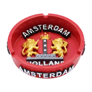 Typisch Hollands Ashtray Amsterdam -Holland in sleek relief design 10cm