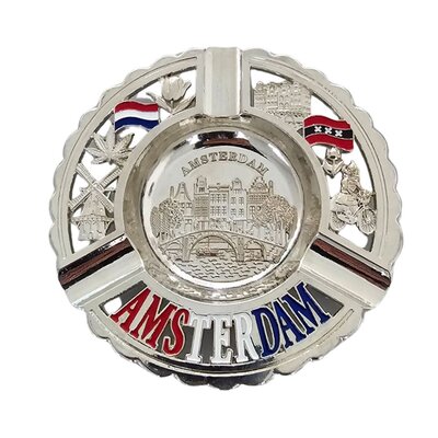 Typisch Hollands Ashtray around Holland - Amsterdam - Silver colored