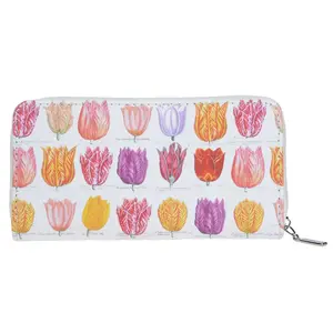 Typisch Hollands Wallet - Women - White with multicolored tulips