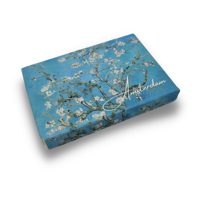 Typisch Hollands Magneet minischilderij - Canvas -  Amandelbloesem - Vincent van Gogh