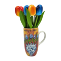 Typisch Hollands Holztulpen (18 cm) in schöner Kaffeetasse