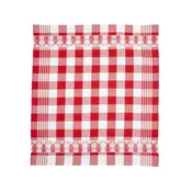 Typisch Hollands Theedoek - Rood geruit - Molentjes
