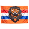Typisch Hollands Polyester giant flag Roaring lion