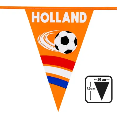 Typisch Hollands Orange-Holländische Wimpelkette, 6 Meter
