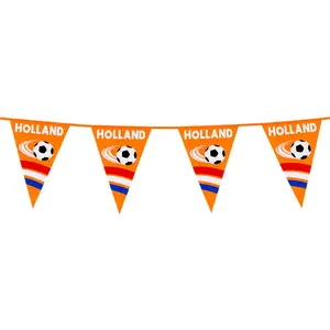 Typisch Hollands Orange-Holländische Wimpelkette, 6 Meter