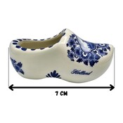 Heinen Delfts blauw Delft blue clog with traditional mill landscape