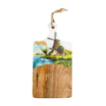 Typisch Hollands Cheese board Mill on the waterfront - swans 25x13cm