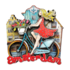 TTD Gifts Magneet  Grachtenhuisjes - Dame op fiets