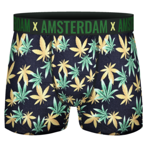 Typisch Hollands Boxershorts - Cannabis - Grün-Gold
