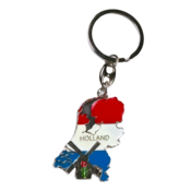 Typisch Hollands Schlüsselanhänger - Karte der Niederlande (Molen)
