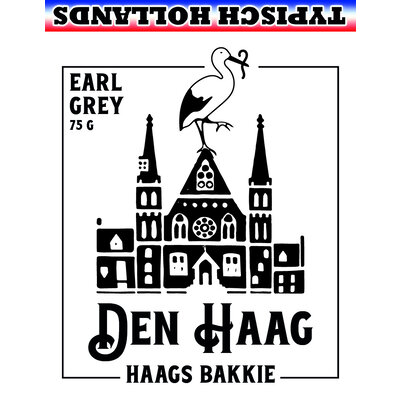 Typisch Hollands Tee - Den Haag - Geschenkbox schwarz und weiß - Earl Grey