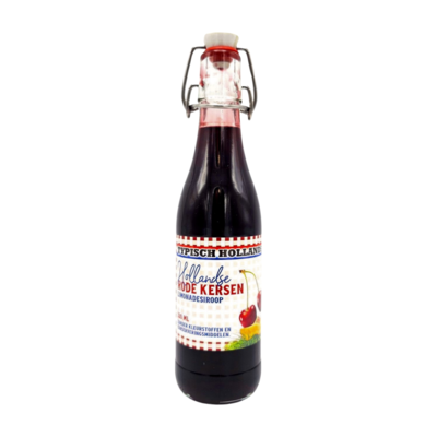 Typisch Hollands Cherry syrup in classic bottle with swing top