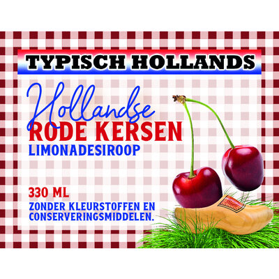 Typisch Hollands Kirschsirup in klassischer Flasche mit Bügelverschluss