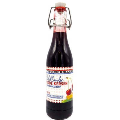 Typisch Hollands Kersensiroop in klassieke fles  met beugelsluiting