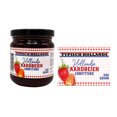 Typisch Hollands Holländische Erdbeermarmelade – 240 Gramm
