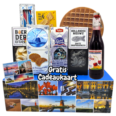 typisch-hollands-geschenkpakket  Hollands cadeau-pakket ( Fotodoos Hollands glorie) lekkernijenpakket