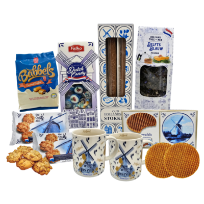 typisch-hollands-geschenkpakket Niederländische Geschenkverpackung (in Delfter blauer Schachtel)