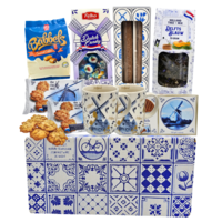 typisch-hollands-geschenkpakket Nederlands cadeau-pakket ( in Delfts blauwe doos)