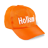 Typisch Hollands Oranje cap  - Witte tekst Holland