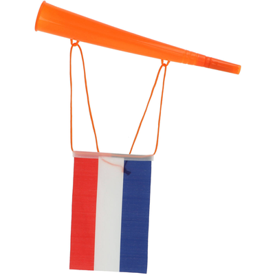 Typisch Hollands Orange horn with Dutch flag