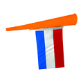 Typisch Hollands Oranje toeter met Nederlandse vlag