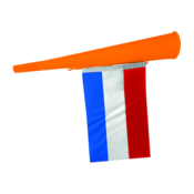 Typisch Hollands Orange horn with Dutch flag