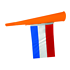 Typisch Hollands Oranje toeter met Nederlandse vlag