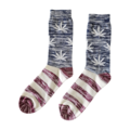 Holland sokken Socken gestreift mit Cannabisblatt-Dekor, Größe 41-46