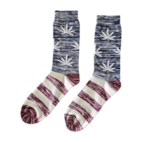 Holland sokken Sokken gestreept met cannabisblad maat 40-45