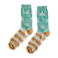 Holland sokken Socken gestreift mit Cannabisblatt-Dekor, Größe 41-46