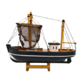 Typisch Hollands Fishing boat with nets - Blue -25cm