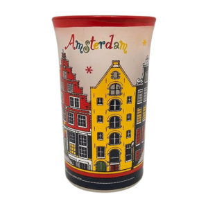 Typisch Hollands Schnapsglas - Amsterdam farbig