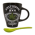 Typisch Hollands Mok met lepel - Cannabisdecoratie - in Giftbox  - Amsterdam