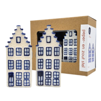 Heinen Delfts blauw Peper en Zoutvaatjes Holland