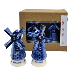 Heinen Delfts blauw Salt and pepper shakers Holland - Mills