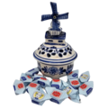 Typisch Hollands Candy bowl with windmill - filled with Zeeland babbelaars