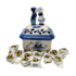 Typisch Hollands Delft Blue Candy Bowl with Kissing Couple - Filled with Dutch Hopjes