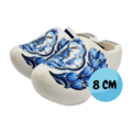 Typisch Hollands Originele Klompjes wit met Delfts blauw  8cm