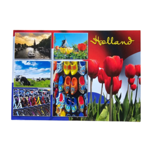 Typisch Hollands Ansichtkaart Holland - Klompen-Molens-Tulpen
