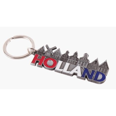 Matix Keyring letters Holland pewter color