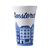 Heinen Delfts blauw Shot glass Delft blue facade houses - Amsterdam