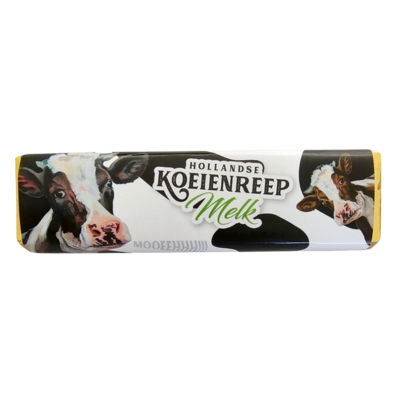 Typisch Hollands Dutch Cows bar with hazelnut filling (70 grams)