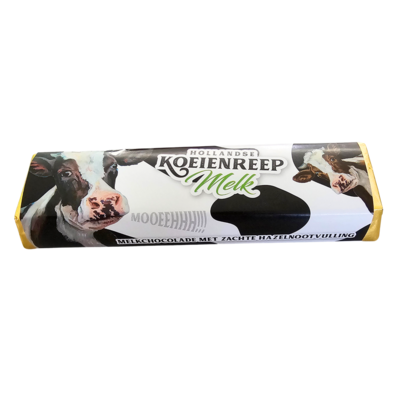 Typisch Hollands Dutch Cows bar with hazelnut filling (70 grams)